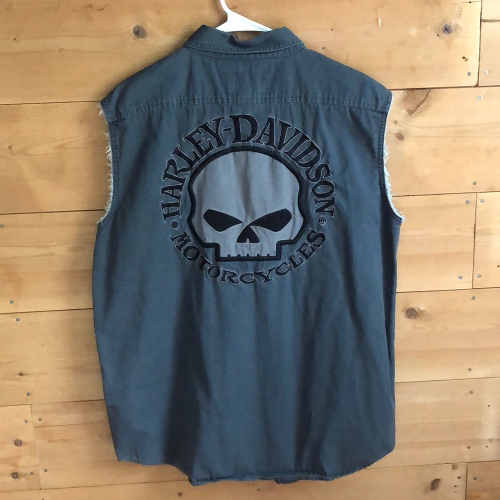Harley-Davidson Sleeveless button up shirt